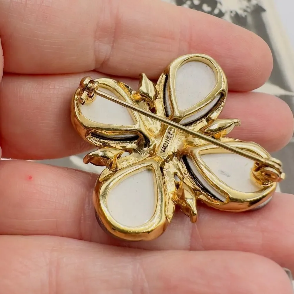 Vintage Mid-Century Monet Maltese Cross Brooch